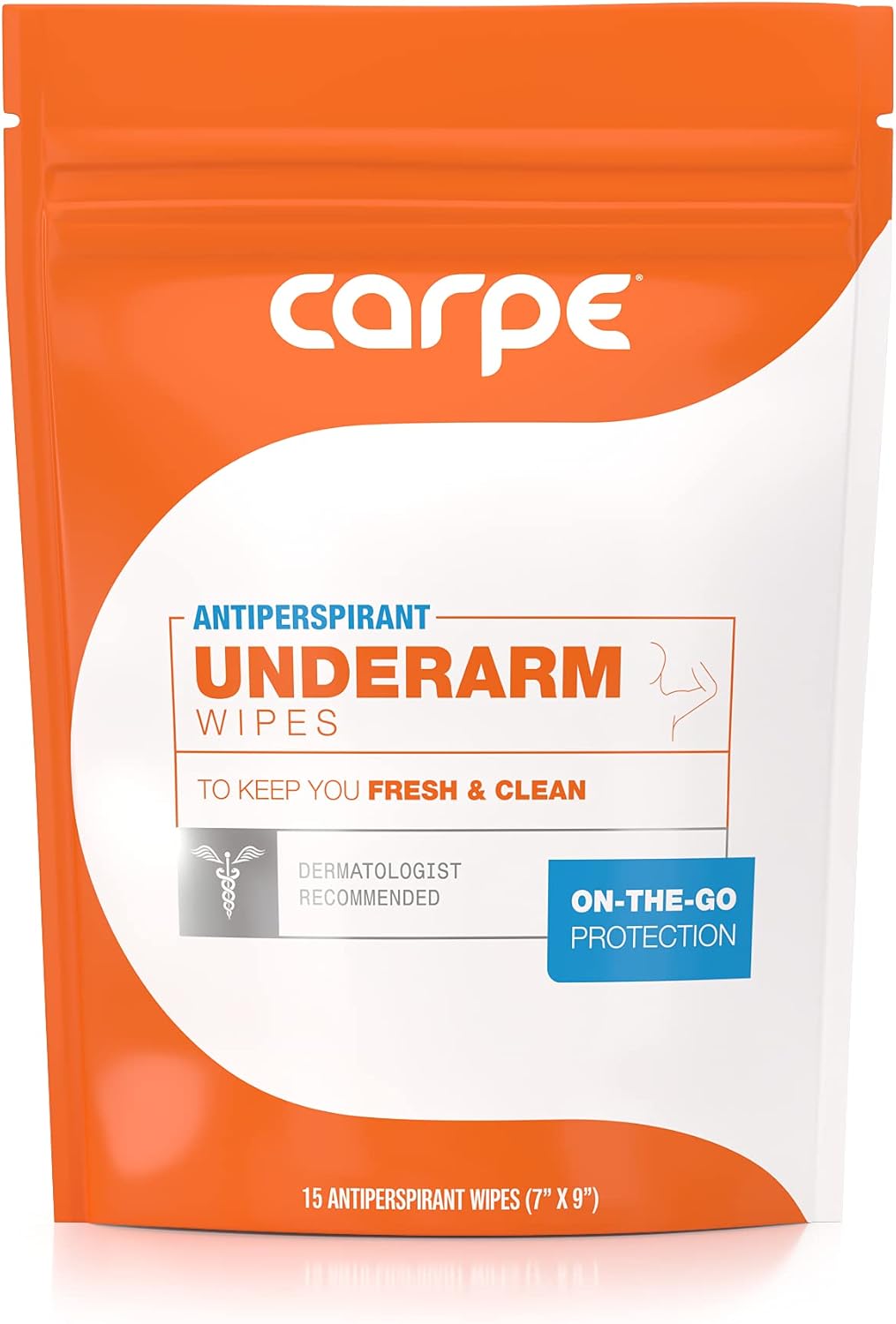 Carpe OnTheGo Antiperspirant Body Wipes For Deodorizing, Cleansing