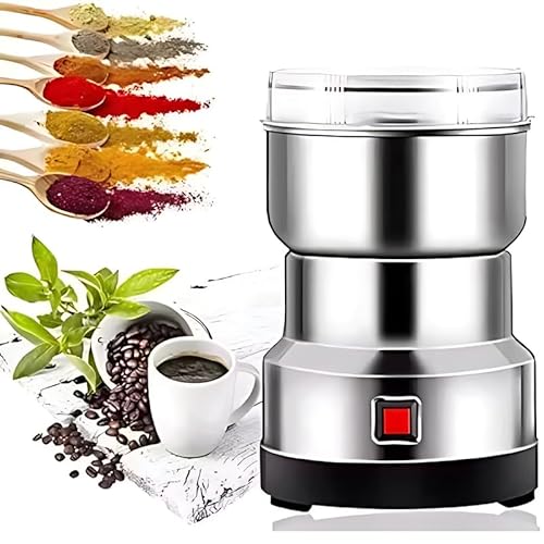 Drumstone 𝟏𝟓 𝐘𝐞𝐚𝐫𝐬 𝐆𝐮𝐚𝐫𝐚𝐧𝐭𝐞𝐞 Portable Stainless Steel Electric Grinder for Dry Spices, Coffee Beans, Grains, Masala, Herbs | One-Touch Silent Operation | High-Speed Multipurpose Mill Drumstone 𝟏𝟓 𝐘𝐞𝐚𝐫𝐬 𝐆𝐮𝐚𝐫𝐚𝐧𝐭𝐞𝐞 Portable Stainless Steel Electric Grinder for Dry Spices, Coffee Beans, Grains, Masala, Herbs | One-Touch Silent Operation | High-Speed Multipurpose Mill