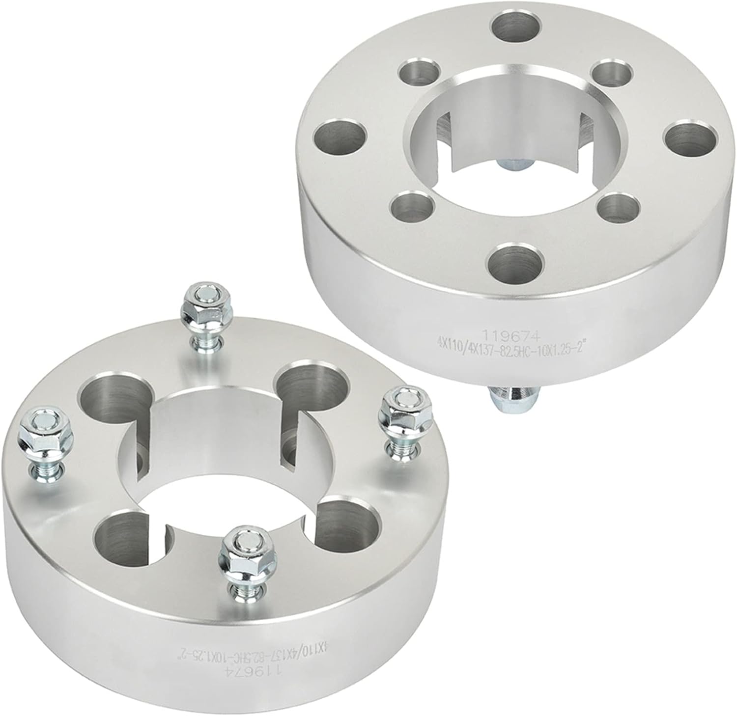ECCPP 2PCS 2" inch Wheel Adapters Conversion 4x110mm to 4x137mm 10x1.25 74mm For 2002-2004 for Bombardier Quest 500| 1999-2005 for Bombardier Traxter 500 |2008-2015 for Can-Am DS450-NOT FIT Stock Rims