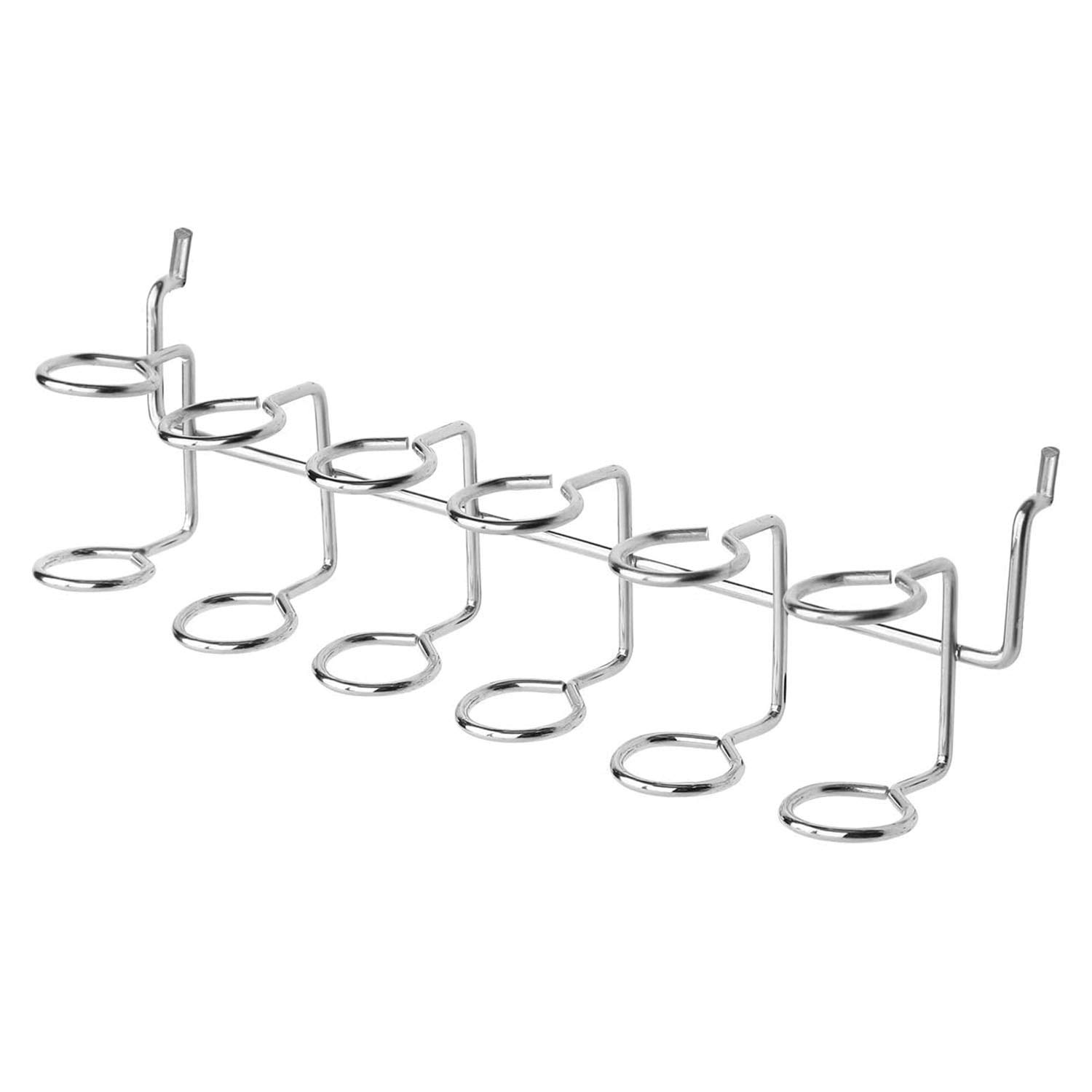 heyous Six-Tool Multi-Tool Holder Accessory Pegboard Accessories Multi-Ring Tool Holder for Pegboard, Steel Wall Peghooks Six Loops Screwdrivers Display Hanger-image-33