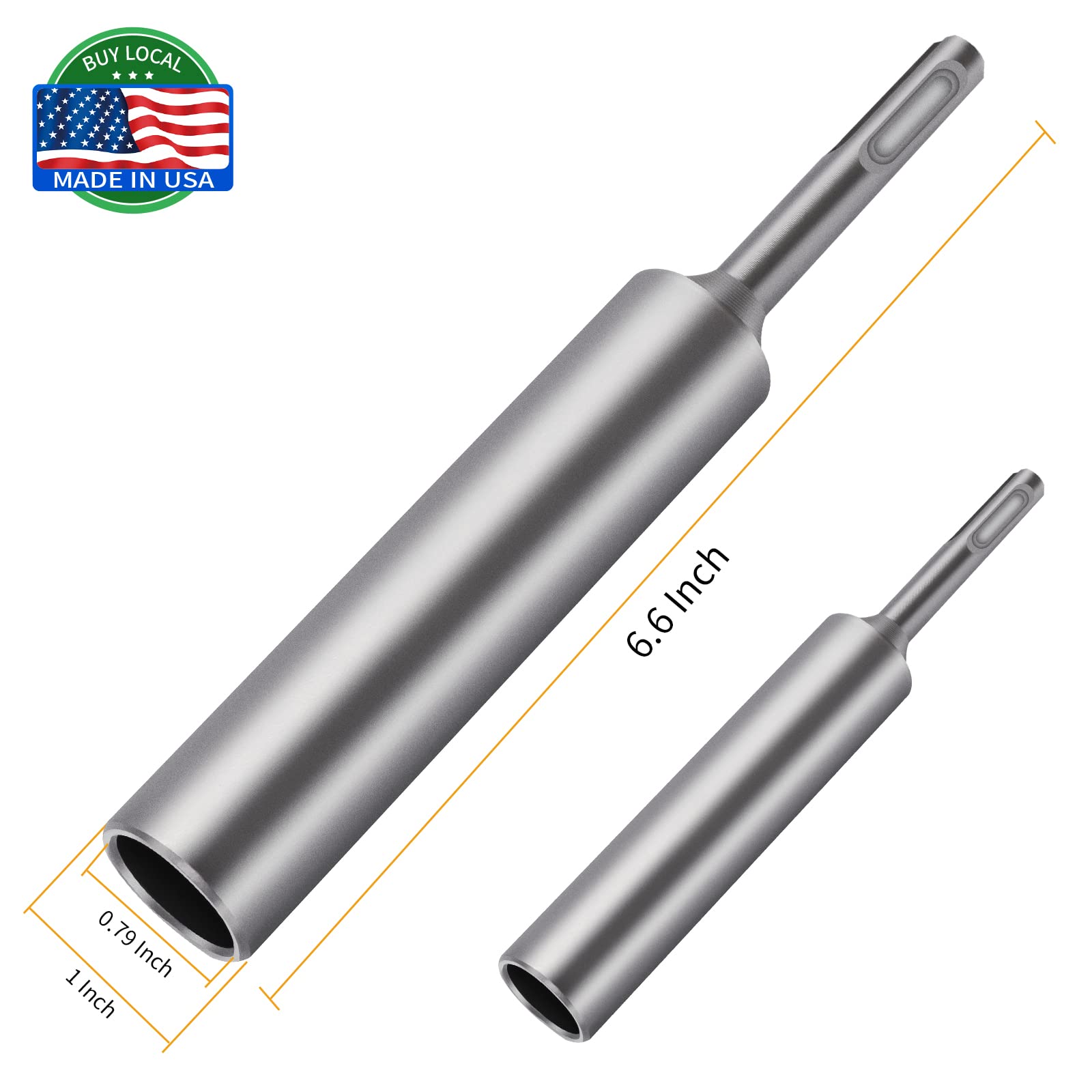 SDS-Plus Erdungsstangen-Treiber Set - Für 1,6 & 1,9 Cm Stangen, Mit Flachhammer