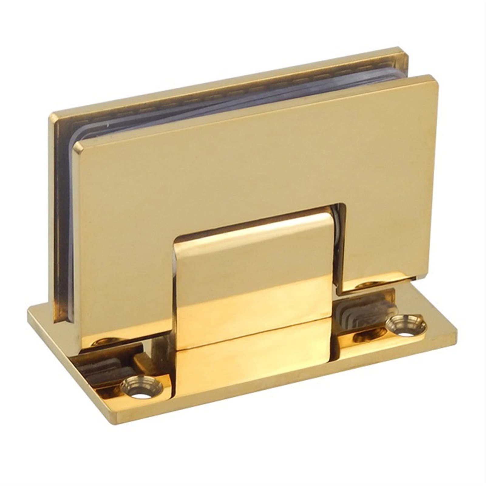 90° Glass Door Hinge, Heavy Duty 304 Stainless Steel Bathroom Clip for 6-12mm Frameless Hinge