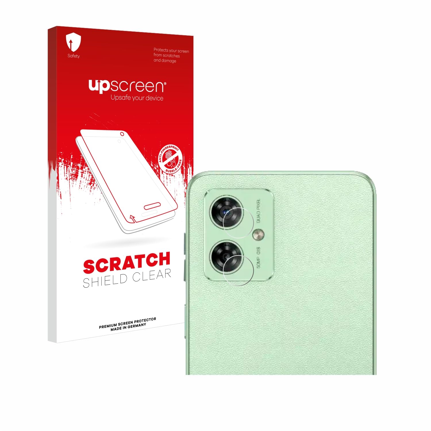 upscreen Scratch Shield Screen Protector compatible with Motorola Moto G54 (ONLY Camera) - HD-Clear, Anti-Fingerprint