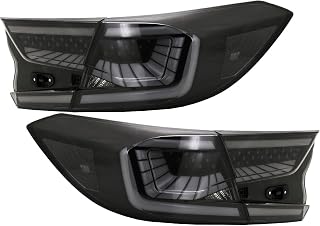1pc Tail Light Assembly Rear Left Driver or Right Passenger Side ABS Plastic Polycarbonate Carbon Black Matte Smoked Signal for Honda for Accord 2018-2021 Smoke/Tinted-Lens
