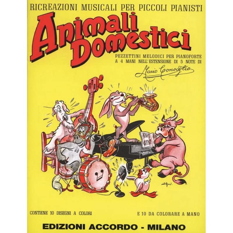 Animali domestici. Pianoforte a 4 mani
