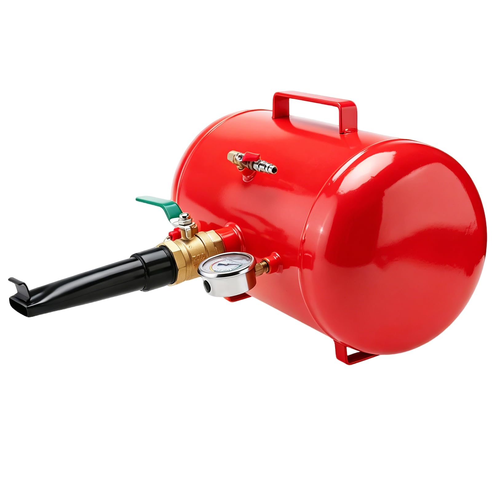 BOOMSTART Gonfiatore per pneumatici da 20 l, 6-8 bar, cannone ad aria in acciaio, per pneumatici Bazooka, con manometro, per camion, auto (rosso)