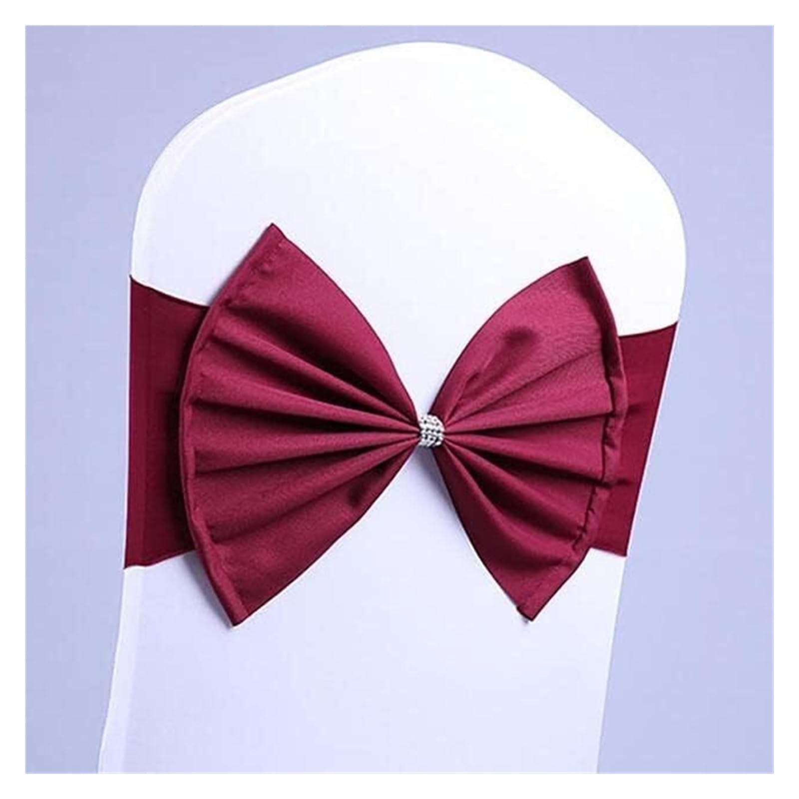 Fajas elásticas para sillas lazo grande premium cubiertas wine red decoración banquetes