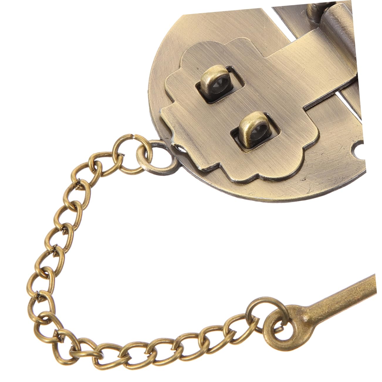 LIFKICH 2pcs Box Hardware Buckle Chain Chains Hasp Latches Hasp Lock Iron Hinges Cabinet Small Hasp Latch Metal Hasp Latch Hinge Lock Hasp Buckles Hardware Fitting Locks Dark Brown Alloy