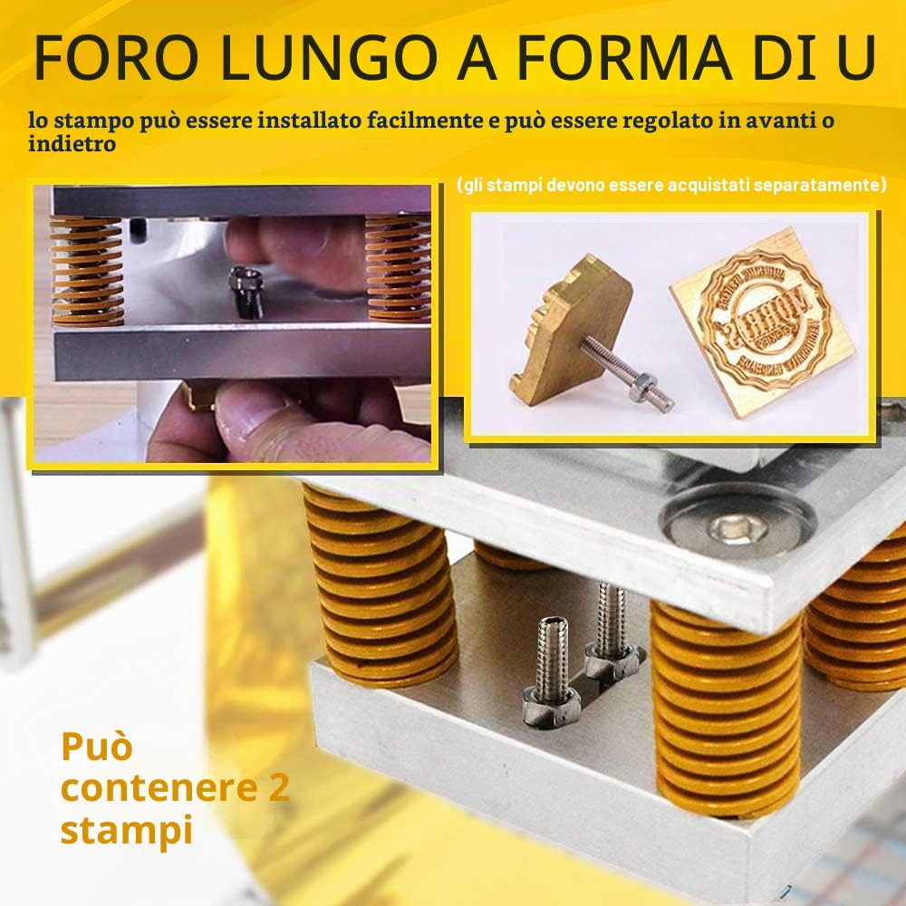 Fasttobuy - Macchina per la stampa a caldo, 500 W, macchina per goffratura, bronzatura della pelle, con cursore di posizionamento, per carta, pelle, PVC, 10 x 13 cm