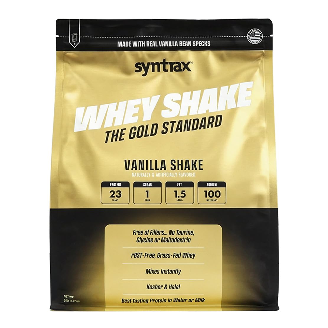 Syntrax Whey Shake, Vanilla Shake, 5 lbs. Perfect Whey Protein Blend