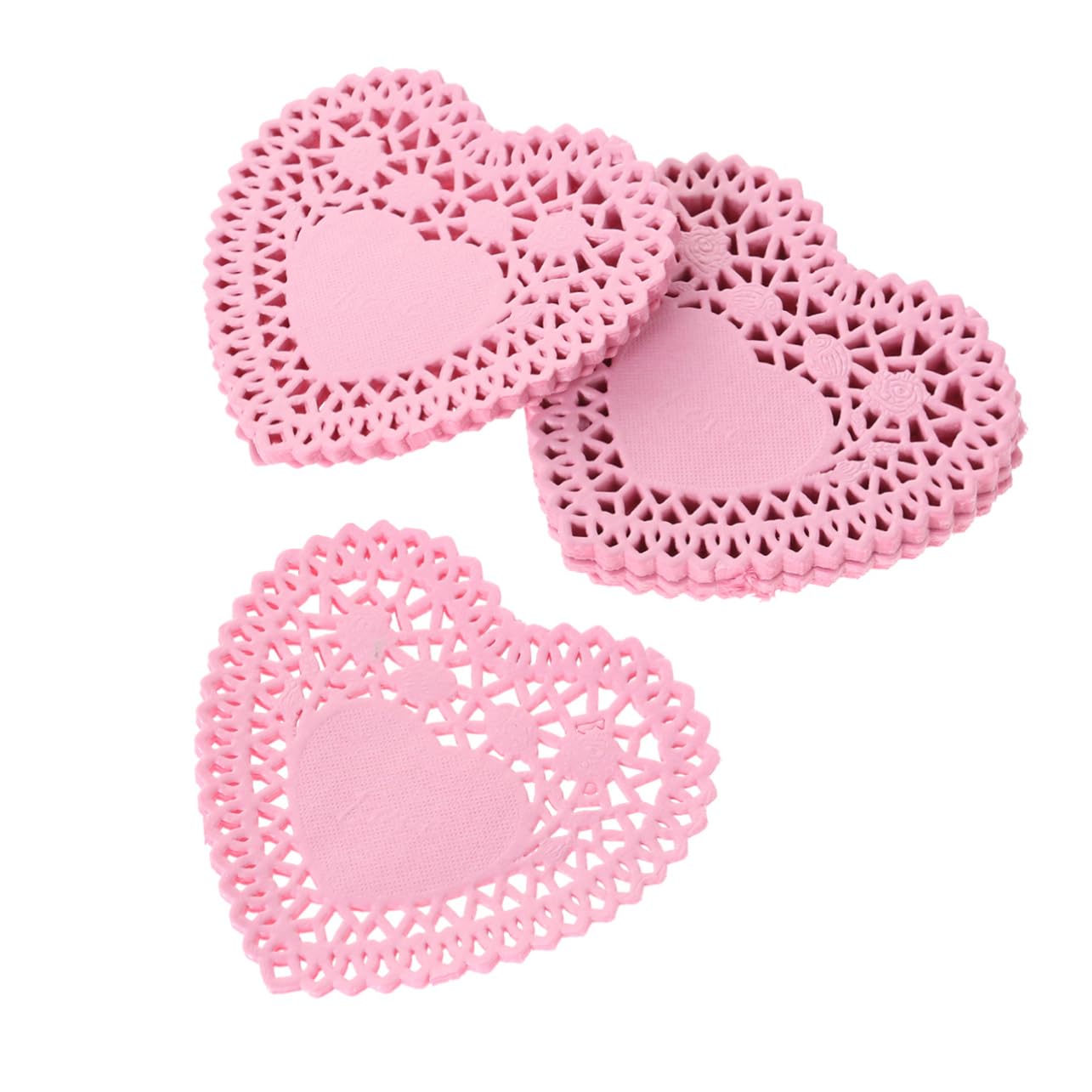 GRIRIW Heart Shaped Cake Baking Paper 250pcs Parchment Doilies Paper Doilies for Food Random Color