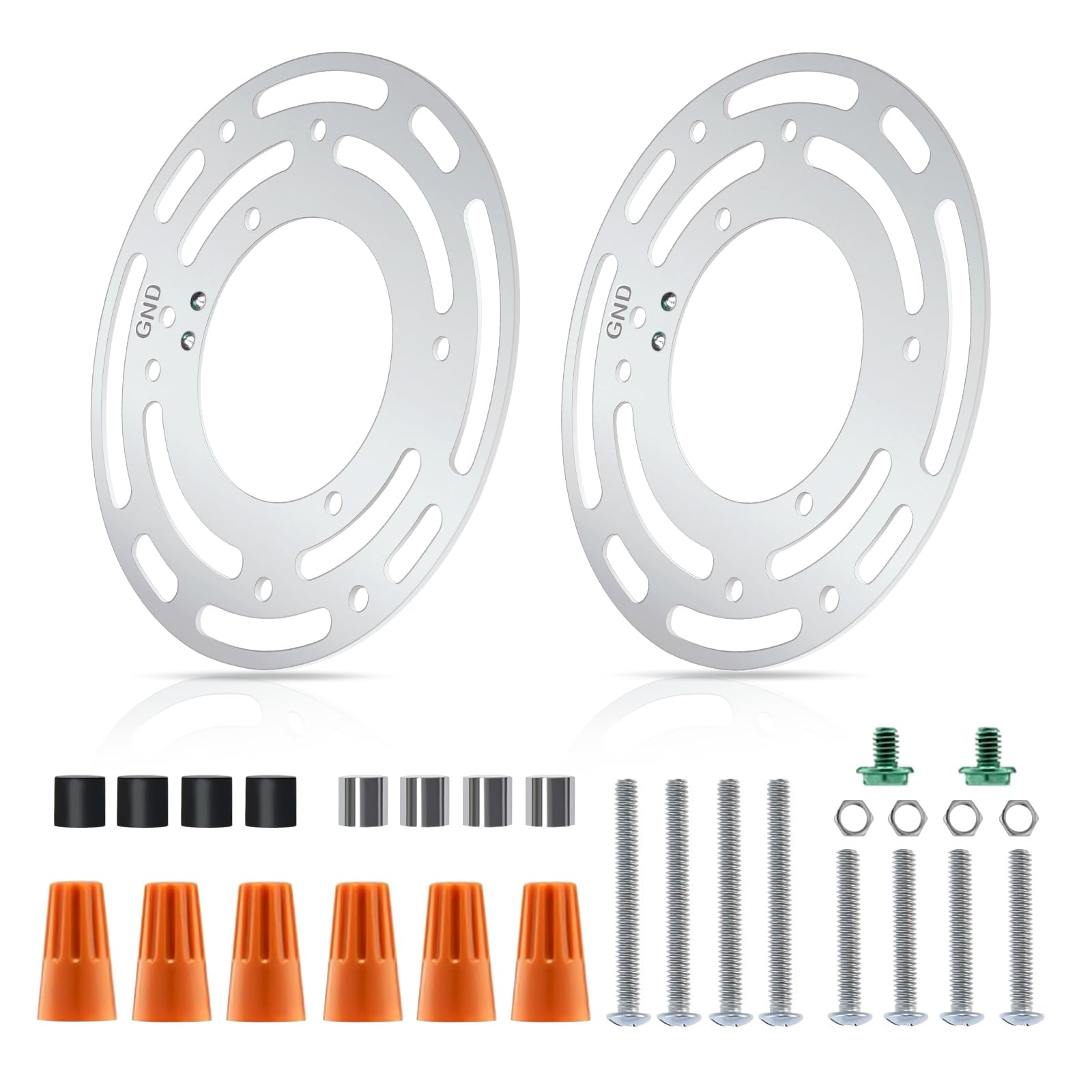 Pevfah 2 Pack Universal Light Fixtures Mounting Bracket, 4 Inches Round Mounting Plate Universal Crossbar Kit with Screws and Nuts for Light Fixtures Wall Ceiling Mount Kit
