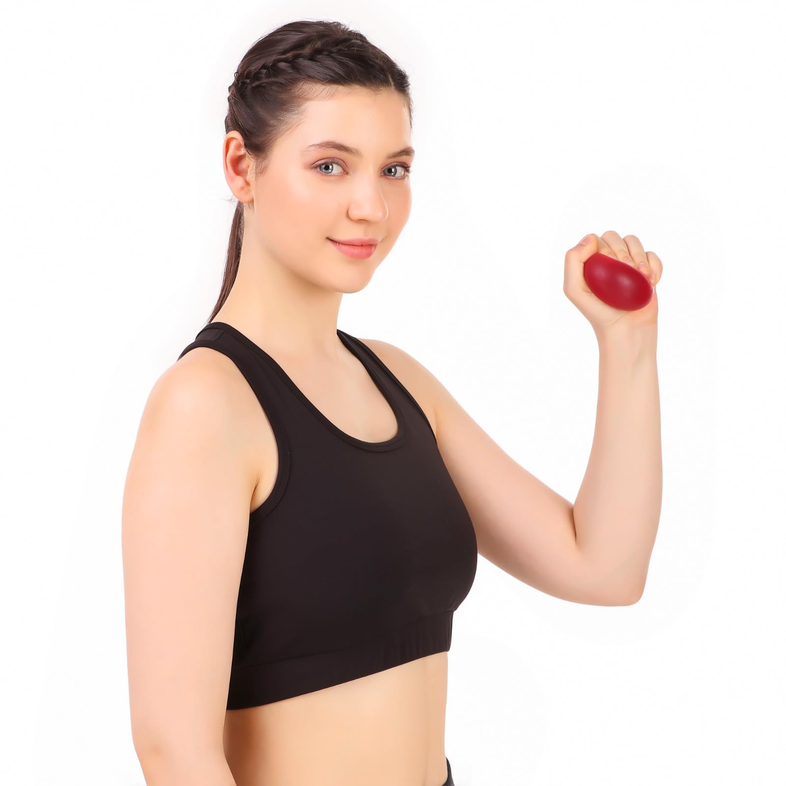 Medilink Anti Burst Gel Exercise Ball- yoga Ball- Stress relief Ballfor hand grip strengthener/Exercise - 75 CM β Universal (Red) 1