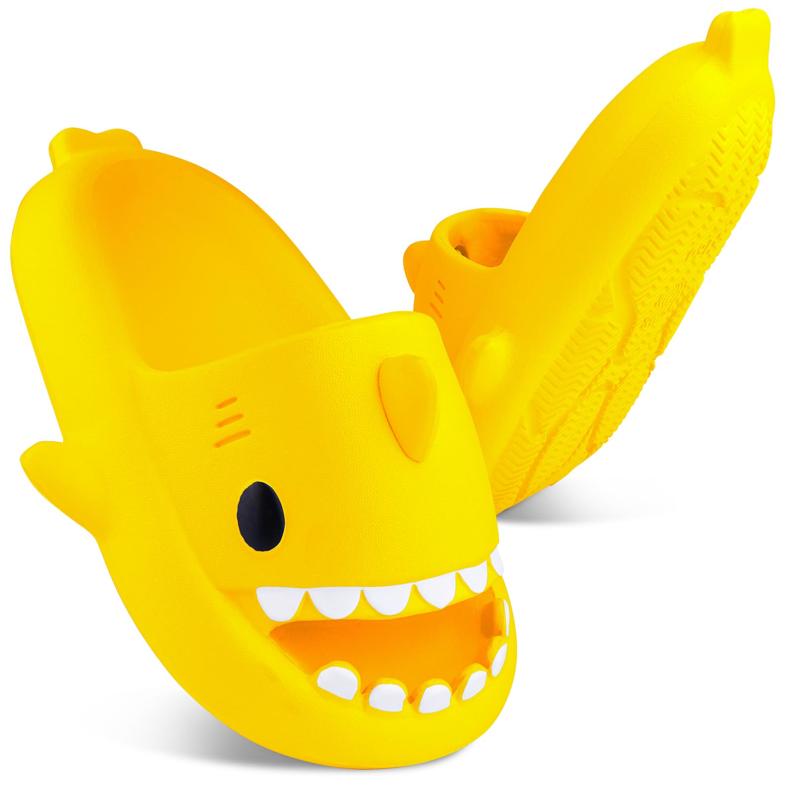 EDOSIR Kids Shark Slides丨Pillow Shower Sandals Quick Dry Slippers丨Toddler Boys Girls Comfy Cloud Slides丨Summer Non-Slip Thick Sole Beach Pool shoes