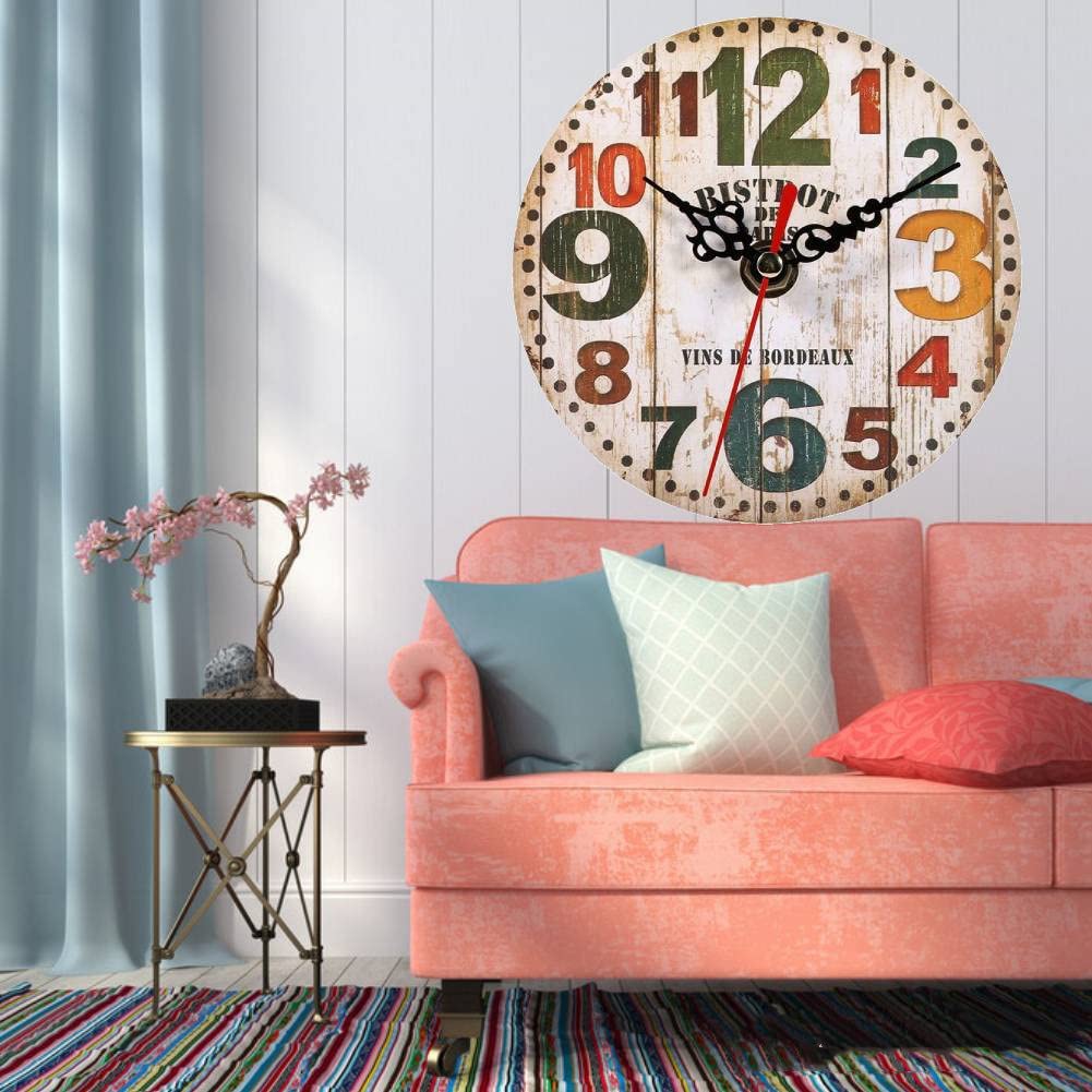 Amazon.co.jp: Xuuyuu 木製掛け時計 壁掛け時計 アンティーク