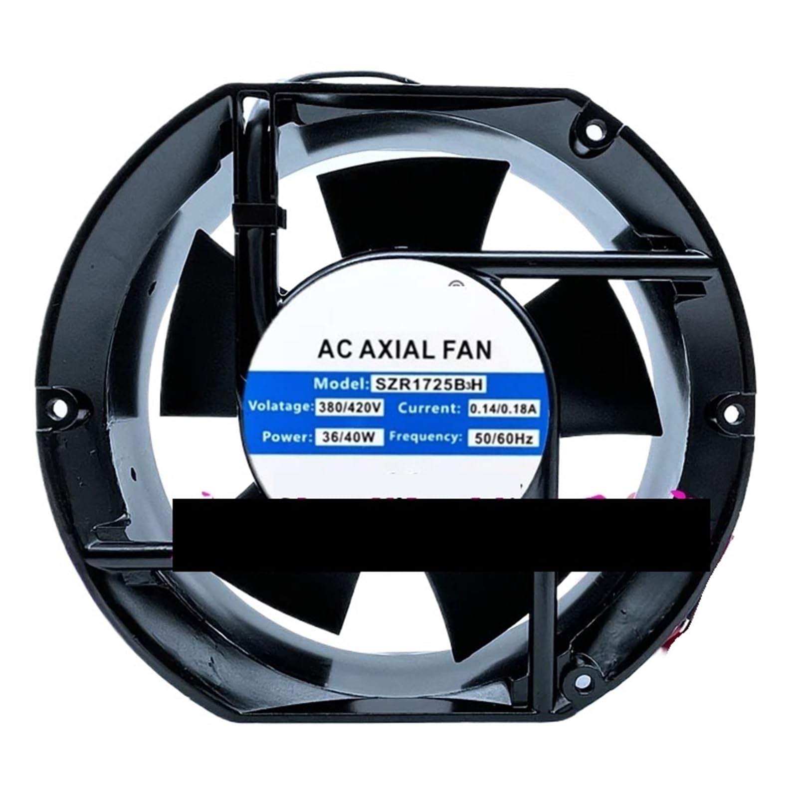 Ventilateur de refroidissement 2 fils SZR1725B3H AC 380V pour armoire de commande électrique