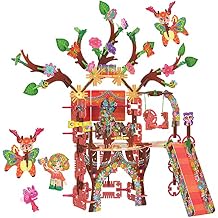 Fairy Treehouse | قم ببناء مجموعة لعب الغابة السحرية الخاصة بك ، لعبة الألغاز ثلاثية الأبعاد للأطفال - ألعاب STEM Girl التي تتراوح أعمارهم بين 6-7 وما فوق