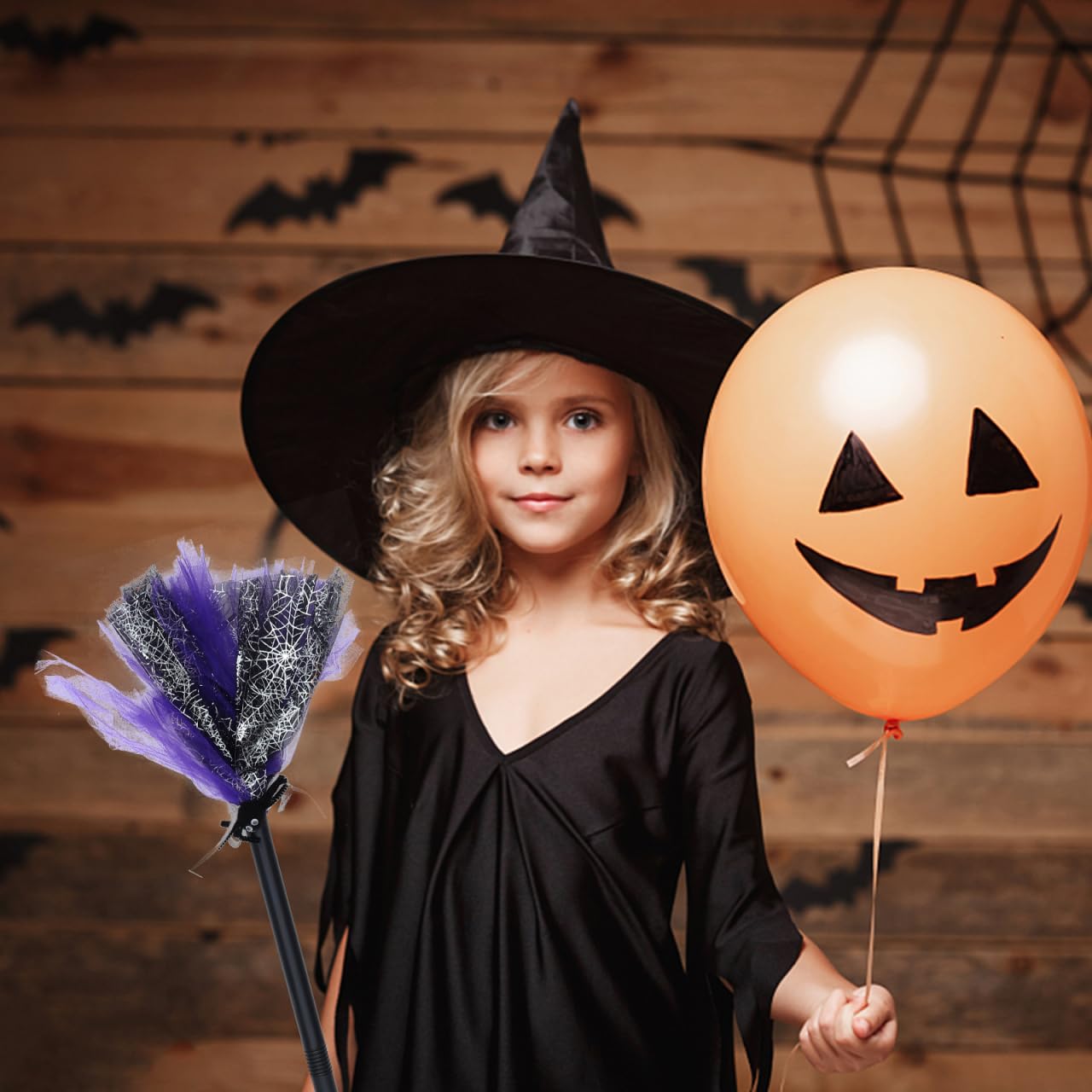 BESPORTBLE Witches Broom Broomstick Witch Halloween Moving Stick Dancing Animated Adult Costume Accessories Wizard Purple Party Decoration Lightweight and Safe Cosplay Accessory - Image 4