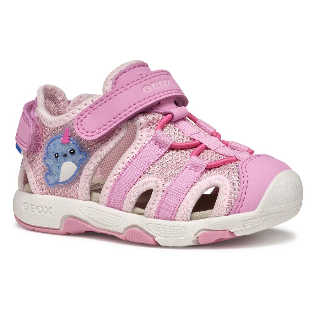 Geox B Sandal Multy Girl - Sandalo Bambina, Dk Pink,-image