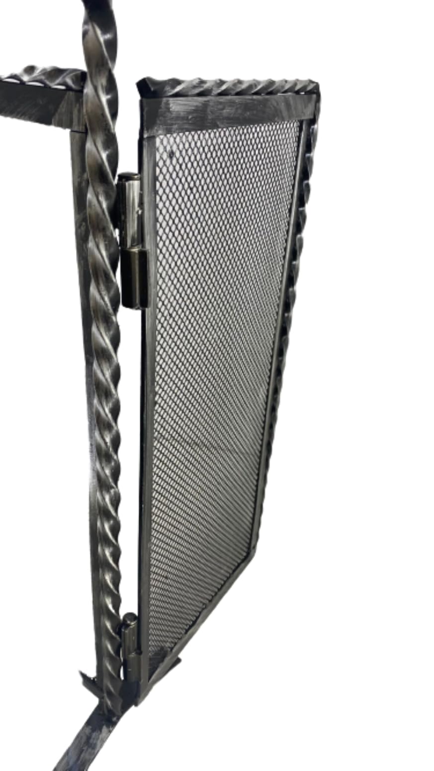 Parascintille in ferro battuto con ante per camino caminetto fuoco 50 cm x 50 cm