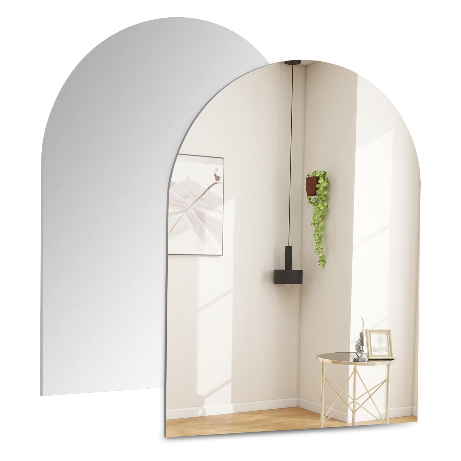 Dhswnng Clear 2 Pcs Acrylic Mirror, 20Cmx30cm Stick On Mirrors For Bathroom Self Adhesive Mirror Unbreakable Mirror Frameless Mirrors Stickers For Bedroom Hallway