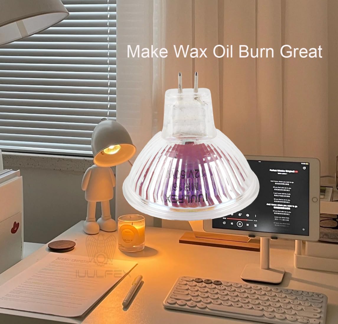 IuulFex Halogen Light Bulbs 8 Pack MR16 12V 50W Spot Light Bulb 2 Pin Base Glass Lens Cover Dimmable Spotlight Bulbs for Ceiling Light Warm White 2700K - Image 3