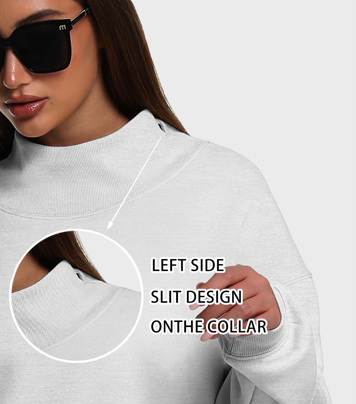 Kottke Womens Oversized Sweatshirts Turtleneck Pullover Long Sleeve Hoodies Tops Fall Fashion Outfits Clothes