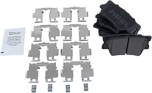 Miniatura 5 de TRQ Kit de pastillas de freno delanteras y traseras y rotores Pastillas de freno Rotor de freno semi-metálico compatible con Toyota RAV4 2006-2018