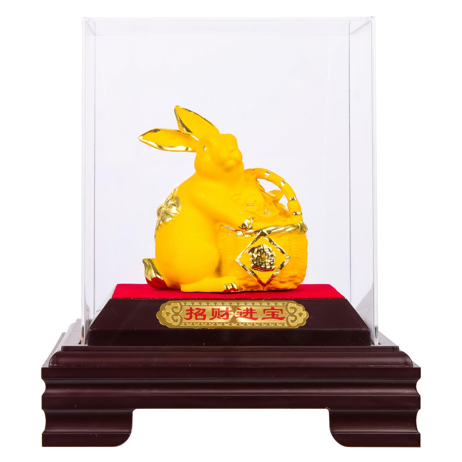 Figurine Lapin Doré Vaguelly pour Décoration Intérieure et Bureau Style Mignon