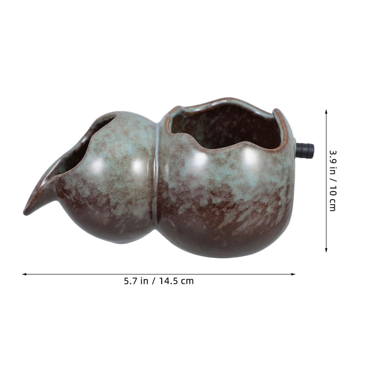 Abaodam Élégante fontaine de rechange pour petits étangs de jardin intérieur extérieur accessoire bec U pot céramique hydroponique