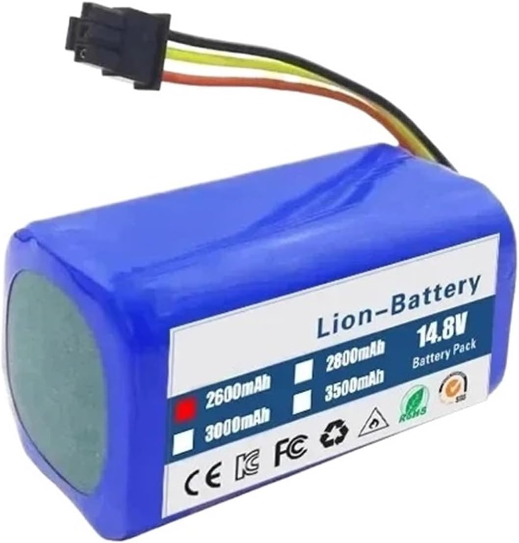 14.4V 3000mAh Battery, Compatible For Qihoo，Compatible For 360，S5 S7 S7Pro T90 X9 Robotic Vacuum Cleaner Replacement Batteries Part(2600mAh)