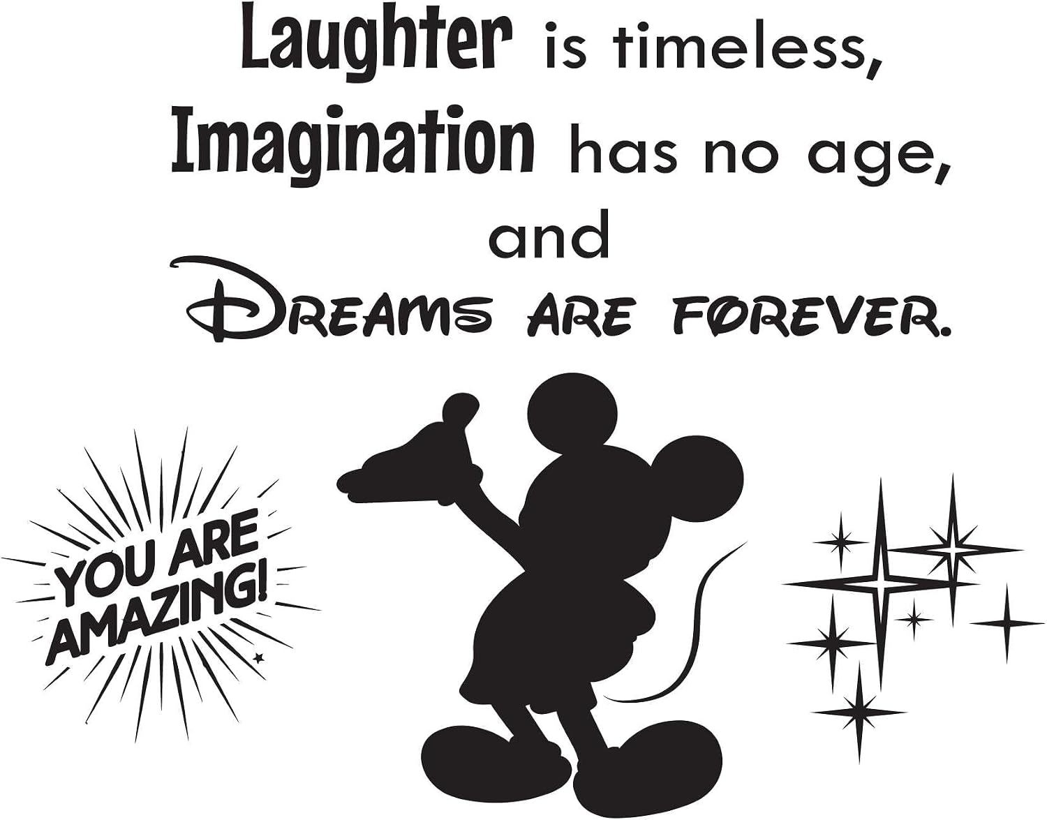 Children Laughter is Timeless Uplifting Quote Wall Decal Decoration Lasts Years and Easily Removable - Size: 20 in(W) x 16 in(H)