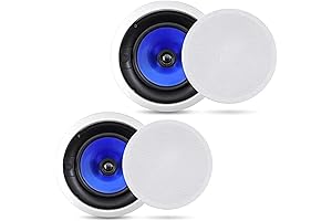 Pyle In-Wall and In-Ceiling Dual 8 Inch 300 Watt Ceiling Speakers PIC8E