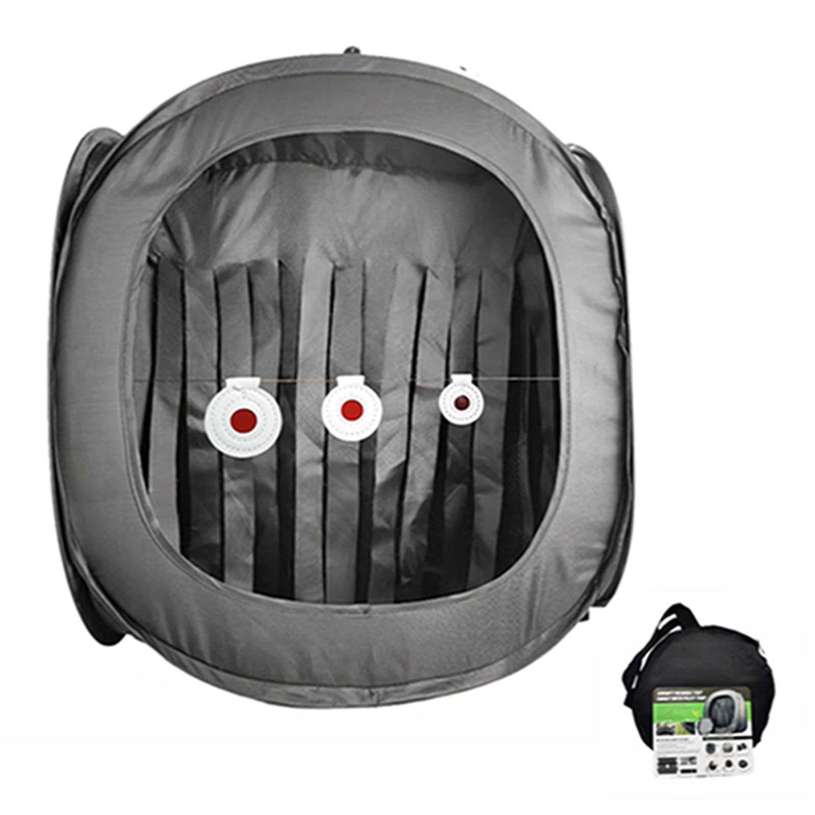 Foldable Airsoft Target Tent Trap Slingshot BB Trap Net Auto Pop-up Shooting Target Tent BB Target Holder Case Thicker Material-Black