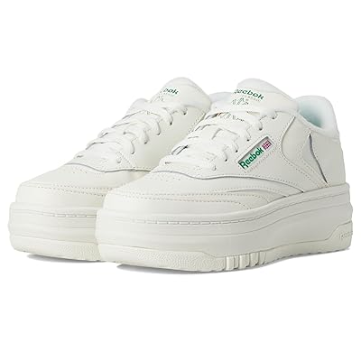 Reebok Kids Club C Extra (Little Kid) Girls Shoes Chalk/Chalk/Glen Green