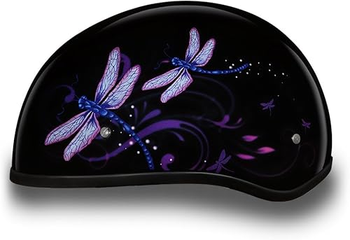 Miniatura 2 de Daytona Helmets - Medio casco de calavera con huesos cruzados, Graphics 100% APROBADO DOT, Negro, S