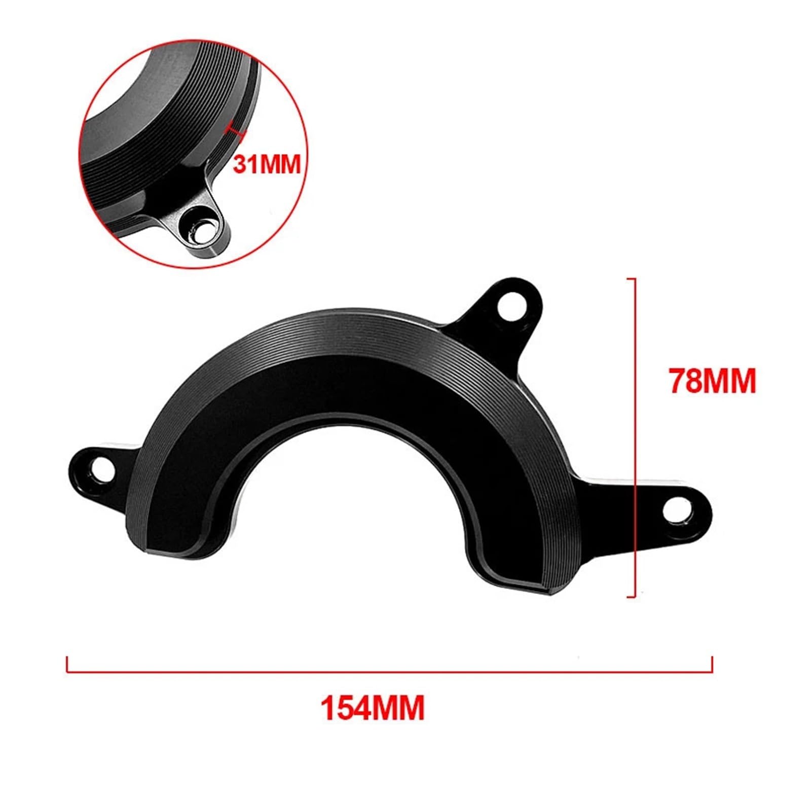 Kompatibel mit dem Crash Pad for Moto Kompatibel mit Honda CB650R 2019-2022 CB650F 2014-2019 Fallschutz für Rahmen des Motorstators rechte Seite (Rot)