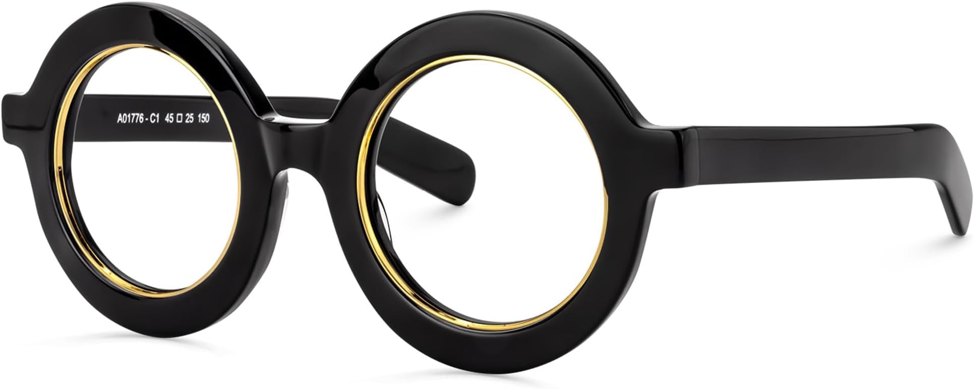 Retro Thick Round Blue Light Blocking Glasses for Women Men Calhoun ZOA01776