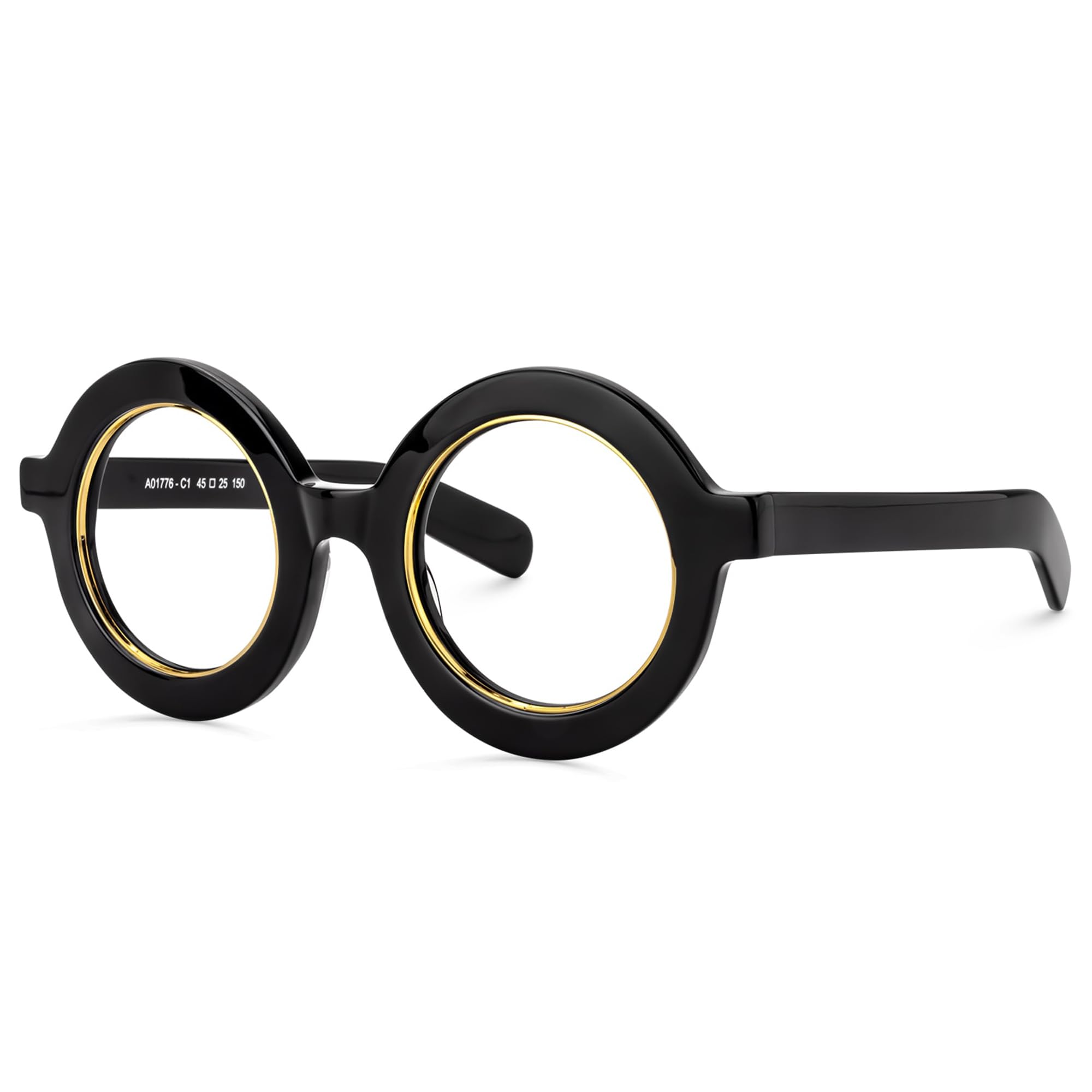 Zeelool Retro Thick Round Blue Light Blocking Glasses for Women Men Calhoun ZOA01776