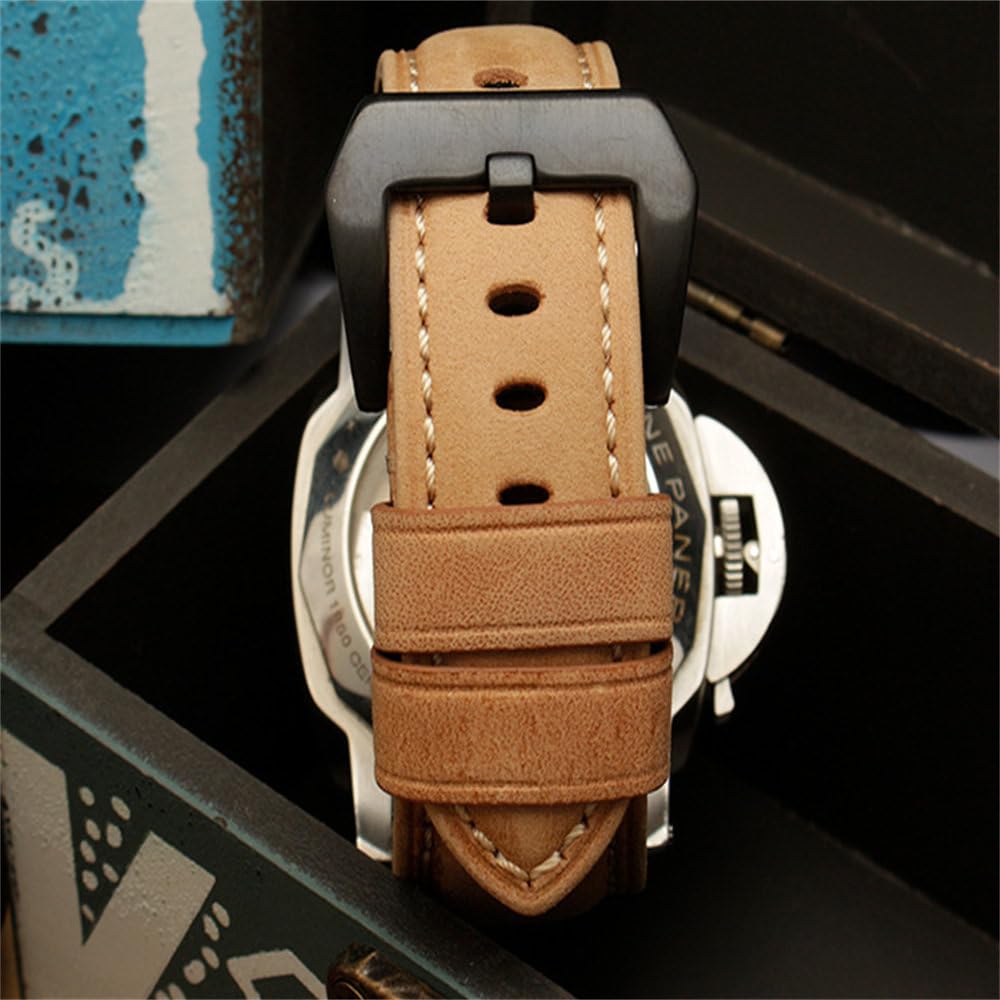Correa de cuero auténtico, Adecuado for correa de reloj Correa cuero Hombres Mujeres