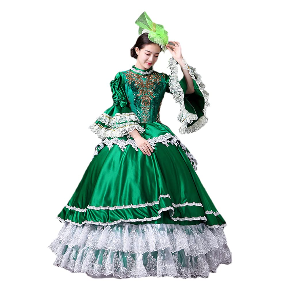 超美品!宮廷風ドレス コスプレ衣装 Amazon.co.jp: 宮廷衣装 貴族風ドレス 王族服 豪華な女王