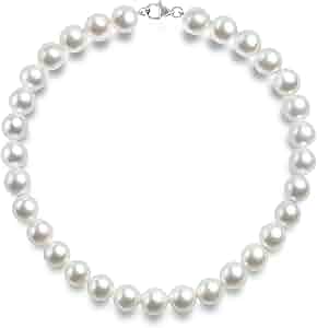 PAVOI ネックレス スターリングシルバー 人工真珠 ホワイト