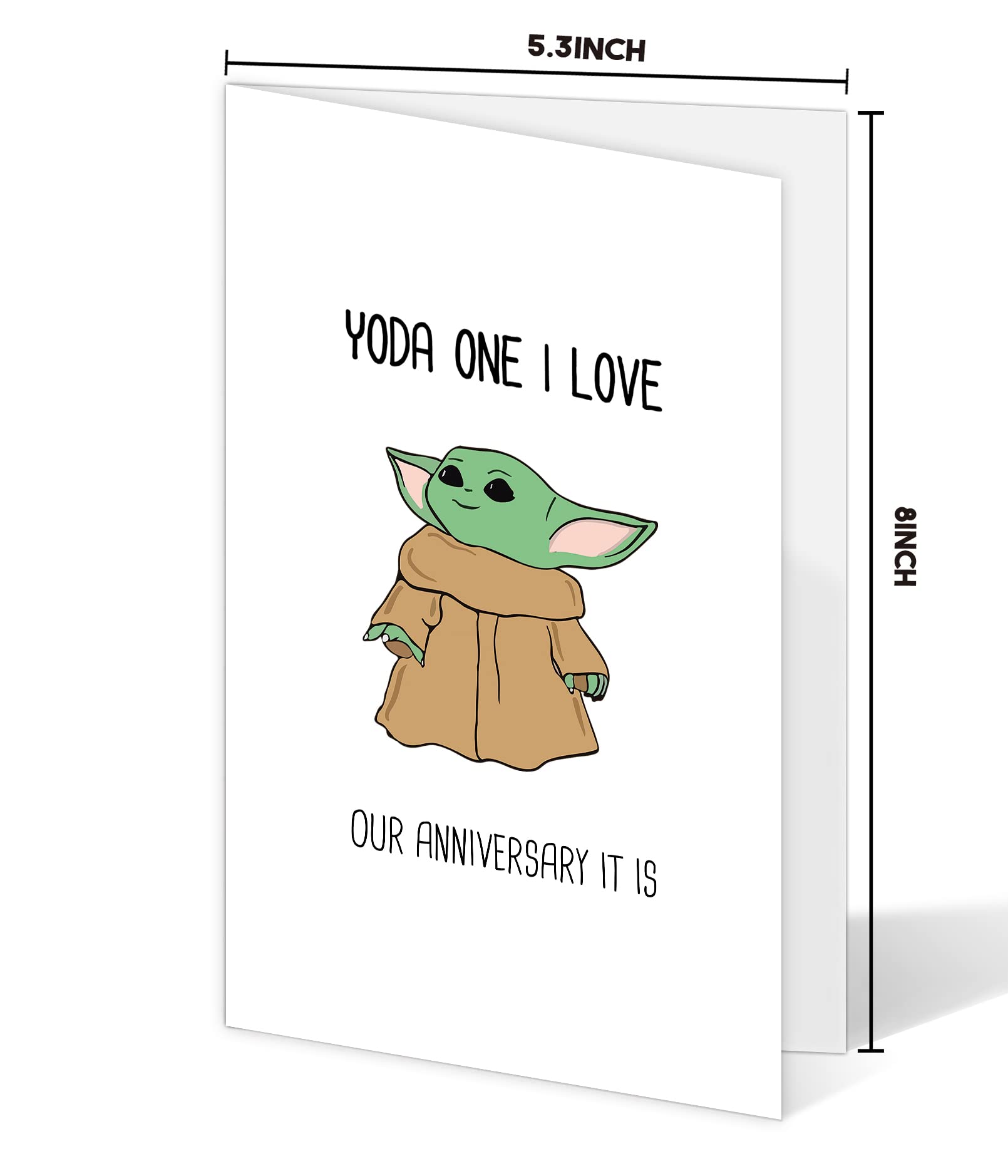 Amazon Com Baby Yoda Anniversary Card Cute Wedding Anniversary Card The Mandalorian Card Star Wars Card Office Products
