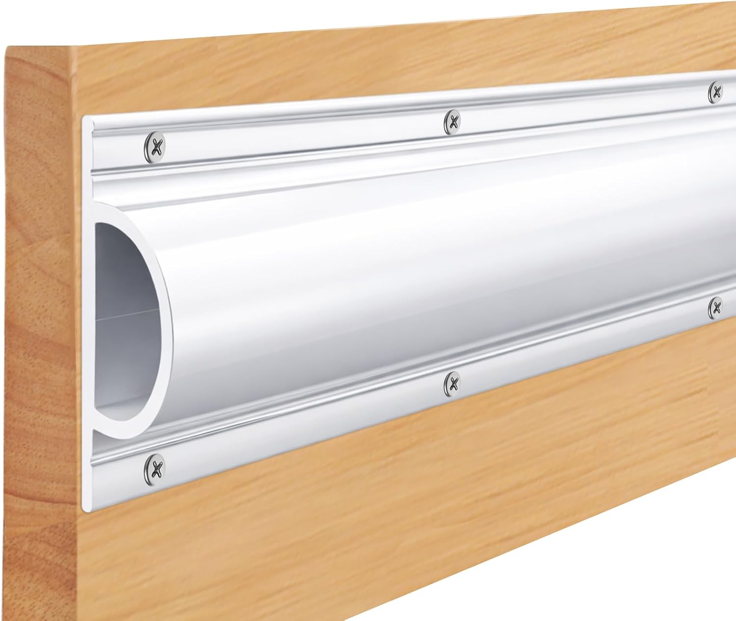 Frienda 16 Ft Standard D Dock Bumpers, Full Face Edging Side Gard PVC Profile Dock Guard for Straight Edge and Side Full Protection Boat Protection, White