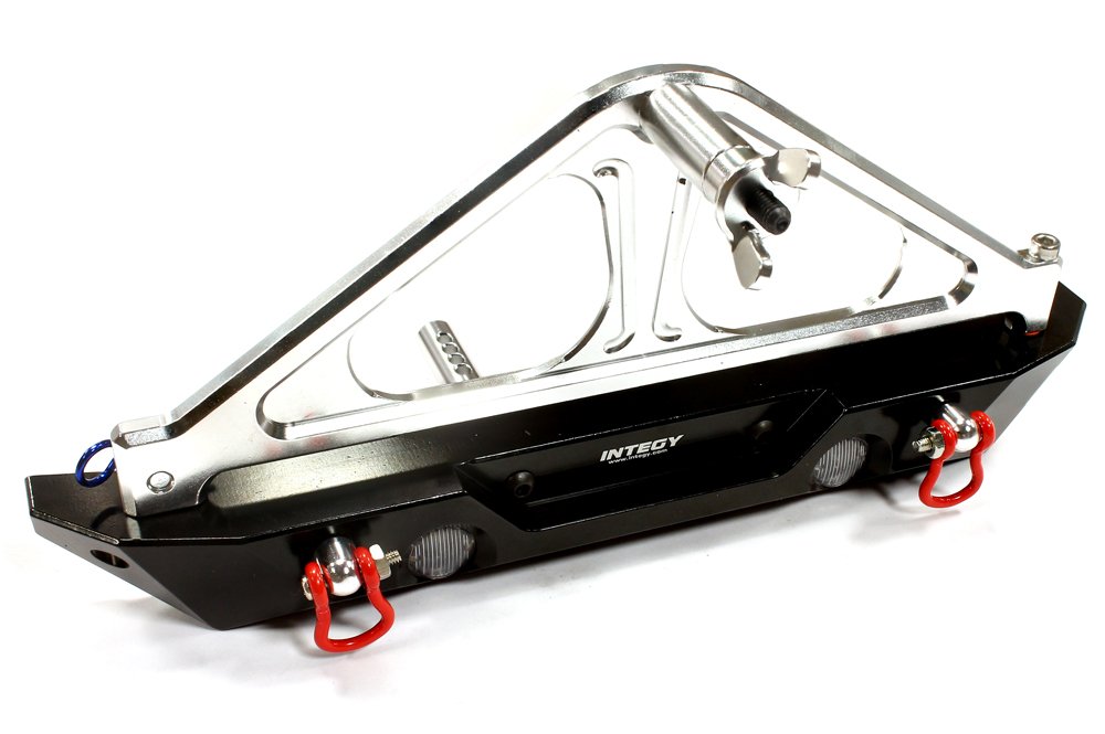 Integy RC V2 Realistic 1/10 Rear Bumper with Spare Tire Rack for SCX-10