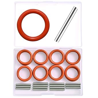 LitOrange 30 Pcs Replacement Pins and O-Ring, 3.5mm Thick Impact Ring and 24 x 3 mm Bearing Stainless Steel Socket Pin for Impact Wrench, Scaffolding, Needle Roller Bearing, Pressure Washer, Boxed