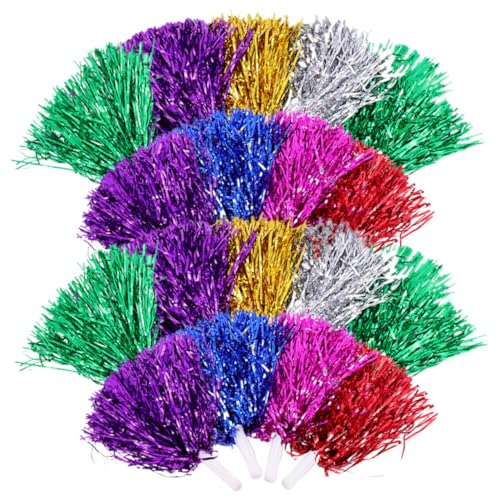 Pompons de pom-pom girl Milisten au visuel éclatant en plastique avec poignée confortable