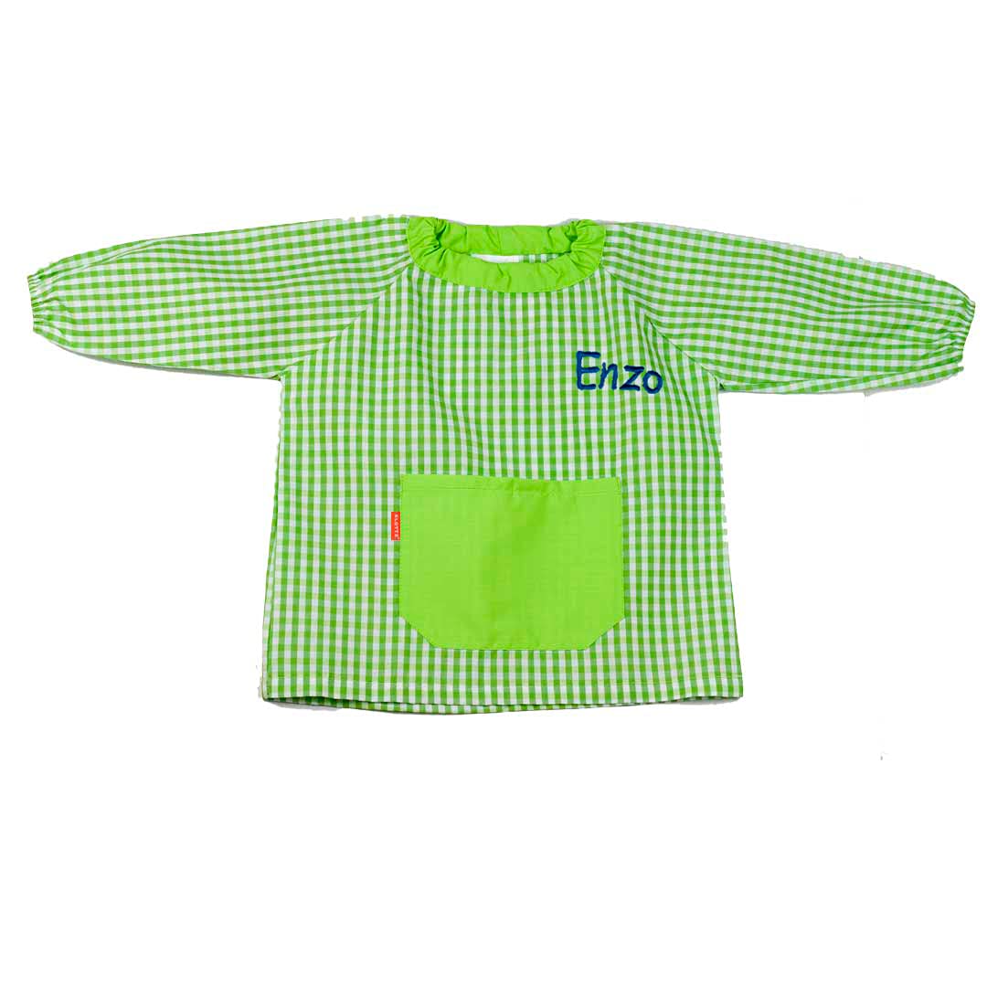 KLOTTZ Babi Colegio sin Botones con Nombre Bordado Personalizable. Babi Poncho guardería o Comedor.