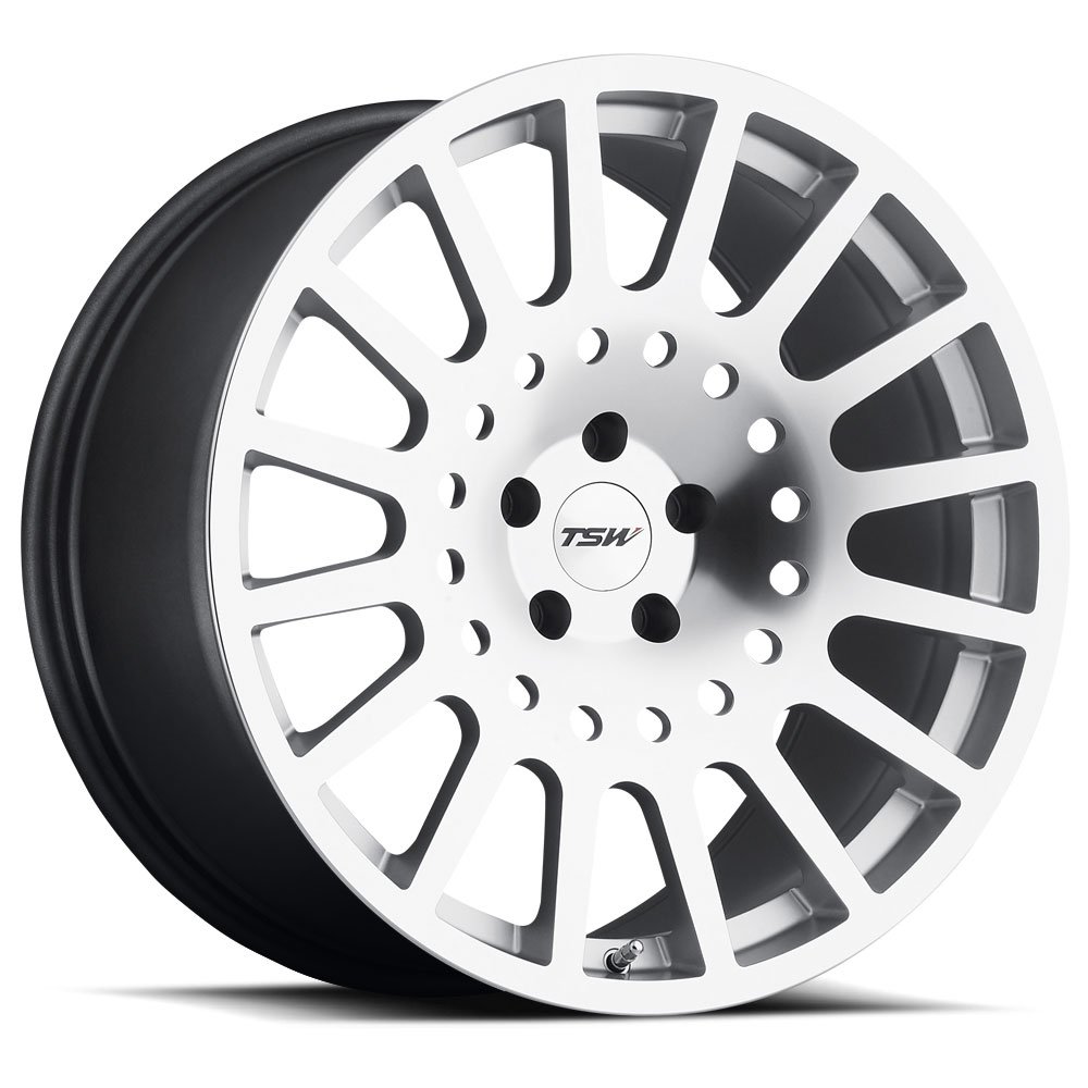 TSW HOLESHOT Silver Wheel with Painted Finish (18 x 10.5 inches /5 x 114 mm, 27 mm Offset)