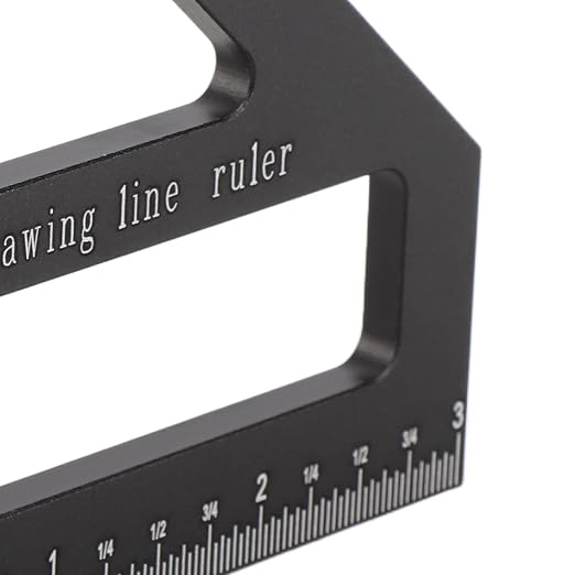 Transportador cuadrado y regla triangular 45 y 90 grados para carpintería miniatura 6